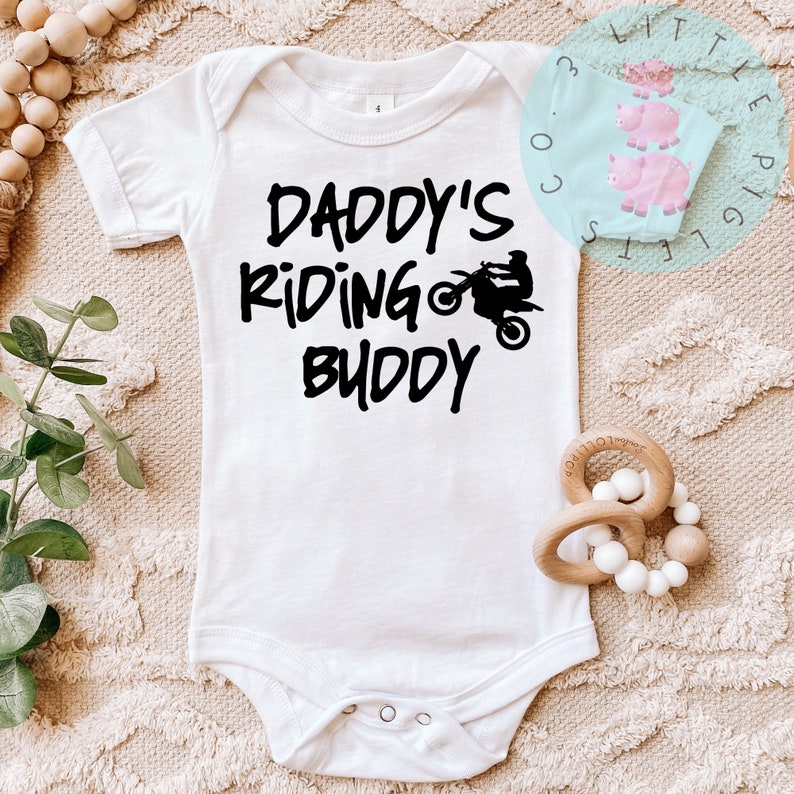 Daddy's Riding Buddy Onesie® Dirtbike Dad Motocross Dad Etsy