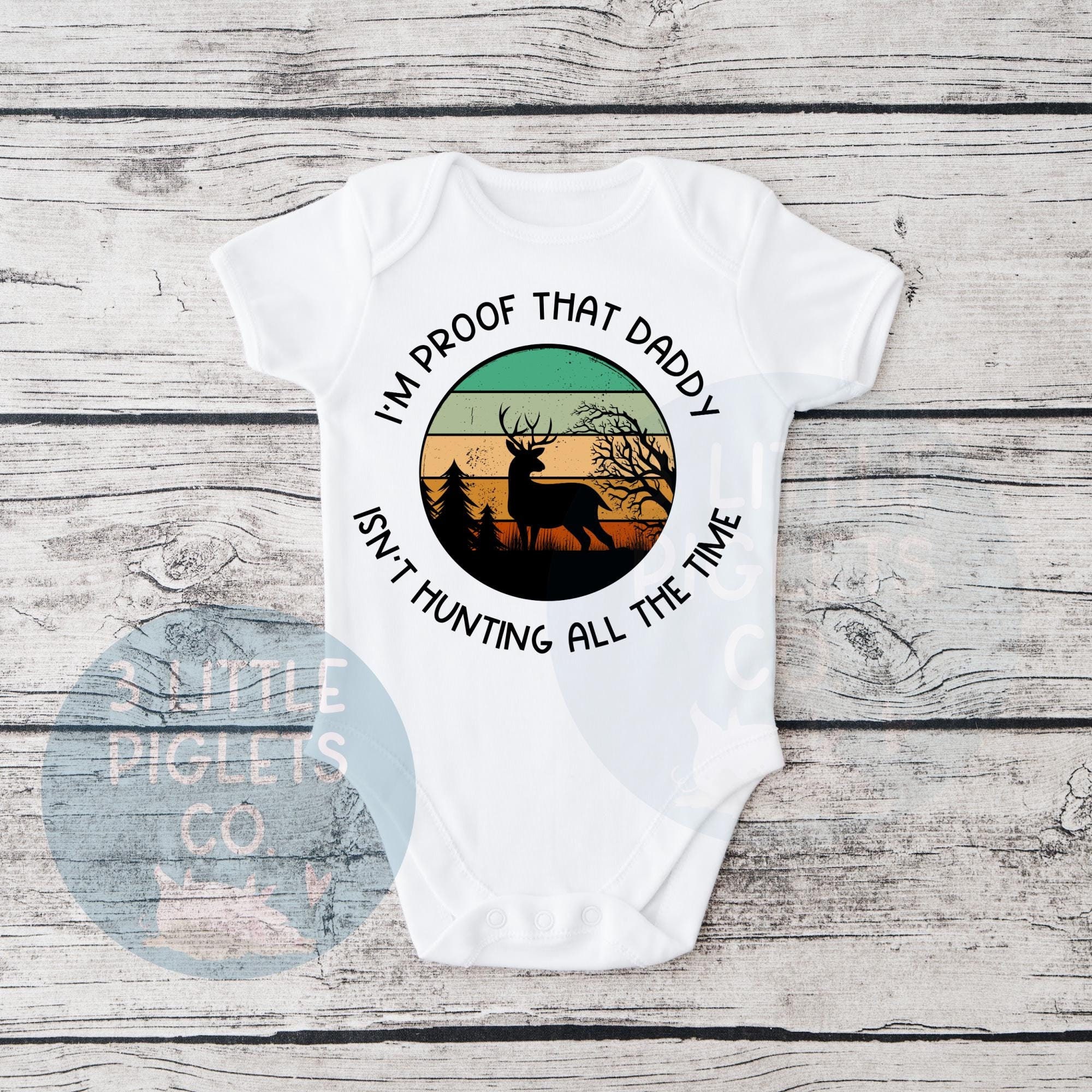 Coppia T-Shirt Papà E Body Neonato 'Cacciatore' - Regalo Originale Per La Festa Del Papà (Stampato In Italia)