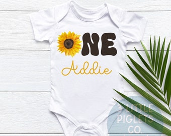 Sunflower First Birthday, Girl First Birthday, Sunflower Theme, Sunflower Birthday Onesie®, 1st Birthday Shirt, Sunflower Birthday Outfit