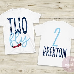 Airplane Birthday Shirt TWO FLY Airplane Birthday Theme Toddler Birthday Party 2nd Birthday Shirt Second Birthday Airplane Tee Boy Birthday