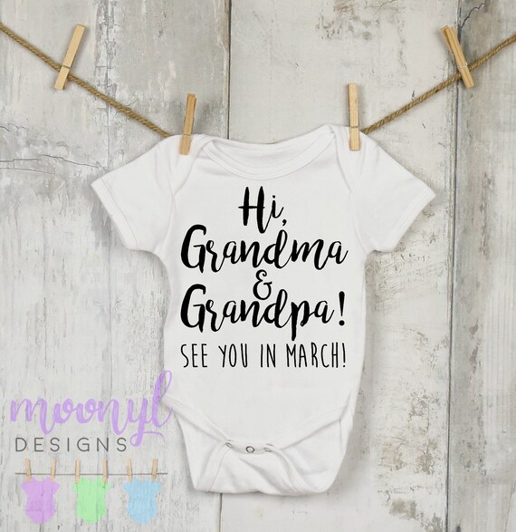 hello grandma and grandpa onesie