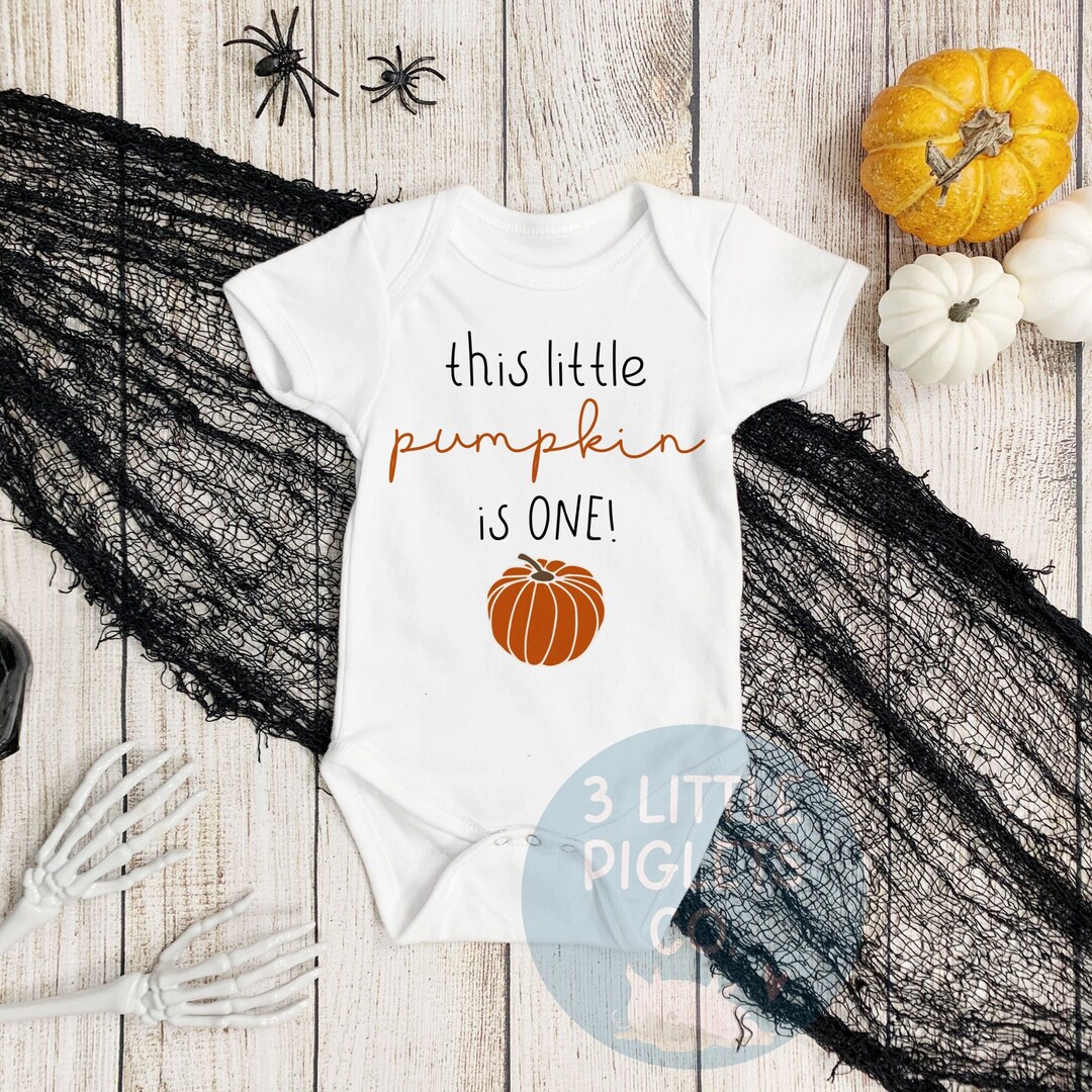 One Little Pumpkin Birthday Onesie® Little Pumpkin ONE 1st
