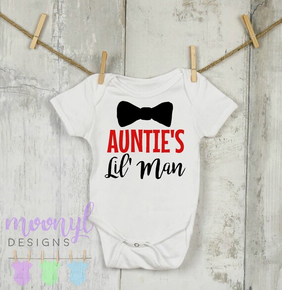 auntie's little man onesie