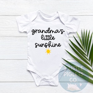 Grandma&#39;s Little Sunshine, Grandma Sunshine Onesie®, Sun, Sunshine, Gift for grandchild, Baby Gift from Grandma, Grandma Sunshine Baby