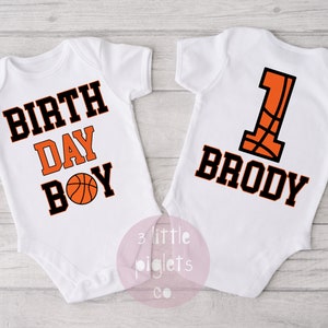 First Birthday Basketball Onesie®, Basketball Birthday Theme, Basketball 1st Birthday, Basketball Team Onesie®, Birthday Boy Basketball