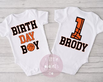 First Birthday Basketball Onesie®, Basketball Birthday Theme, Basketball 1st Birthday, Basketball Team Onesie®, Birthday Boy Basketball