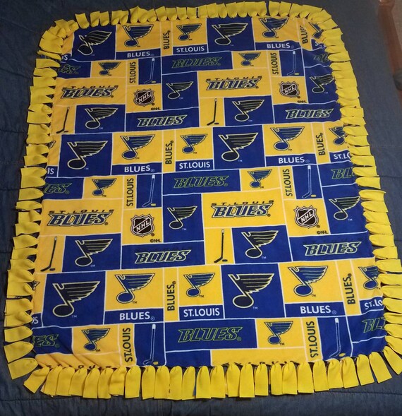 St Louis Blues Fleece Blanket Etsy