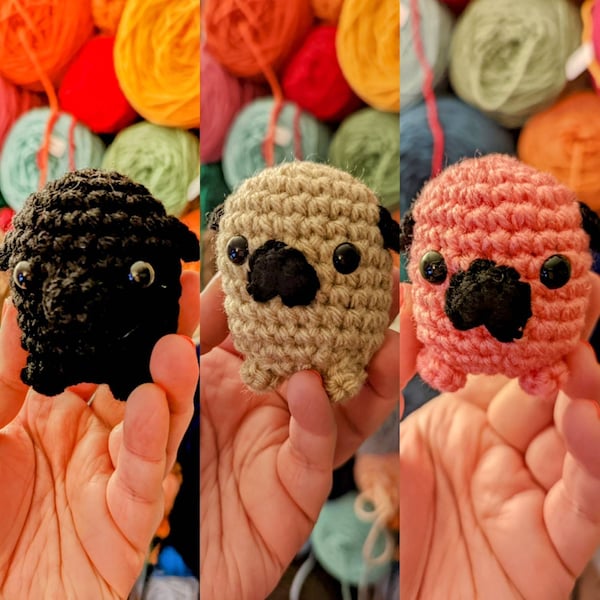 Mini Crochet Pug