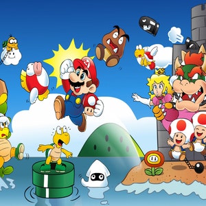 Mario Bros Poster Print 8.5x11