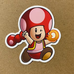 Super Mario Bros. Wonder - Fire Toadette l Vinyl Sticker