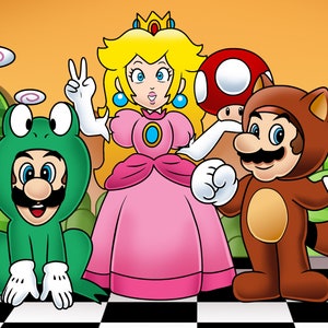 Mario Bros 3 Ending Poster Print 8.5x11