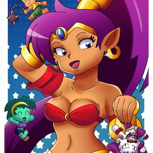 Shantae&#39;s 20th Anniversary Poster Print 8.5x11