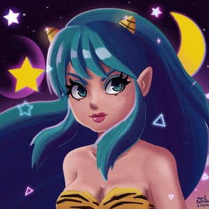 Urusei Yatsura Lum Poster Print 8.5x11