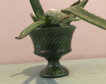 Vintage Planter, USA, Vase, Planter, McCoy, Green, Stoneware, Flower, Pot