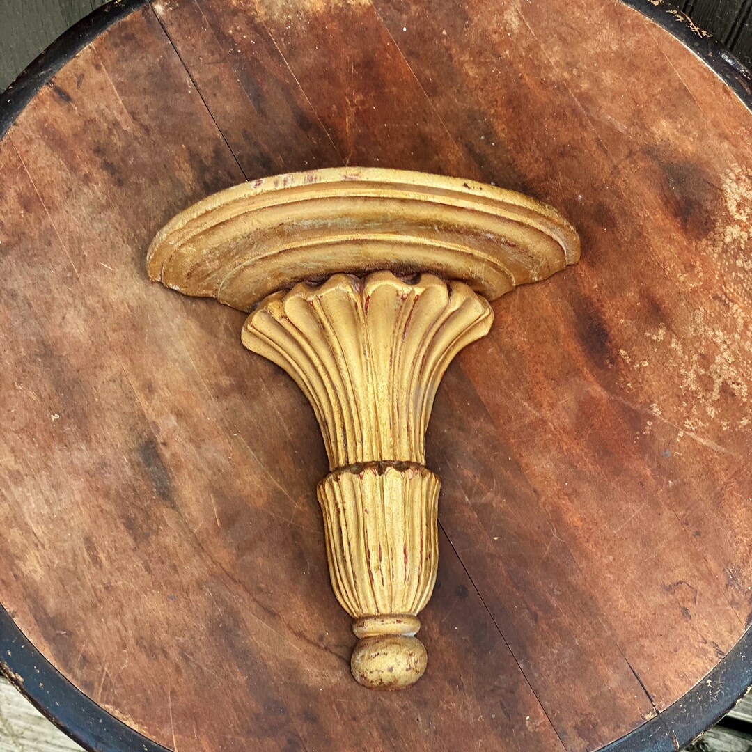 Vintage Wall Sconce, Shelf, Hanging, Farmhouse, Decor, Gold Etsy