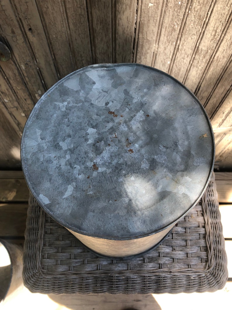 Vintage Galvanized Bucket Sap Galvanized Metal Antique Etsy