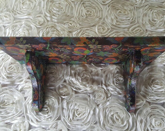 Vintage Wooden Shelf Wooden Decorative Shelf Upcycled Shelf Decopauged