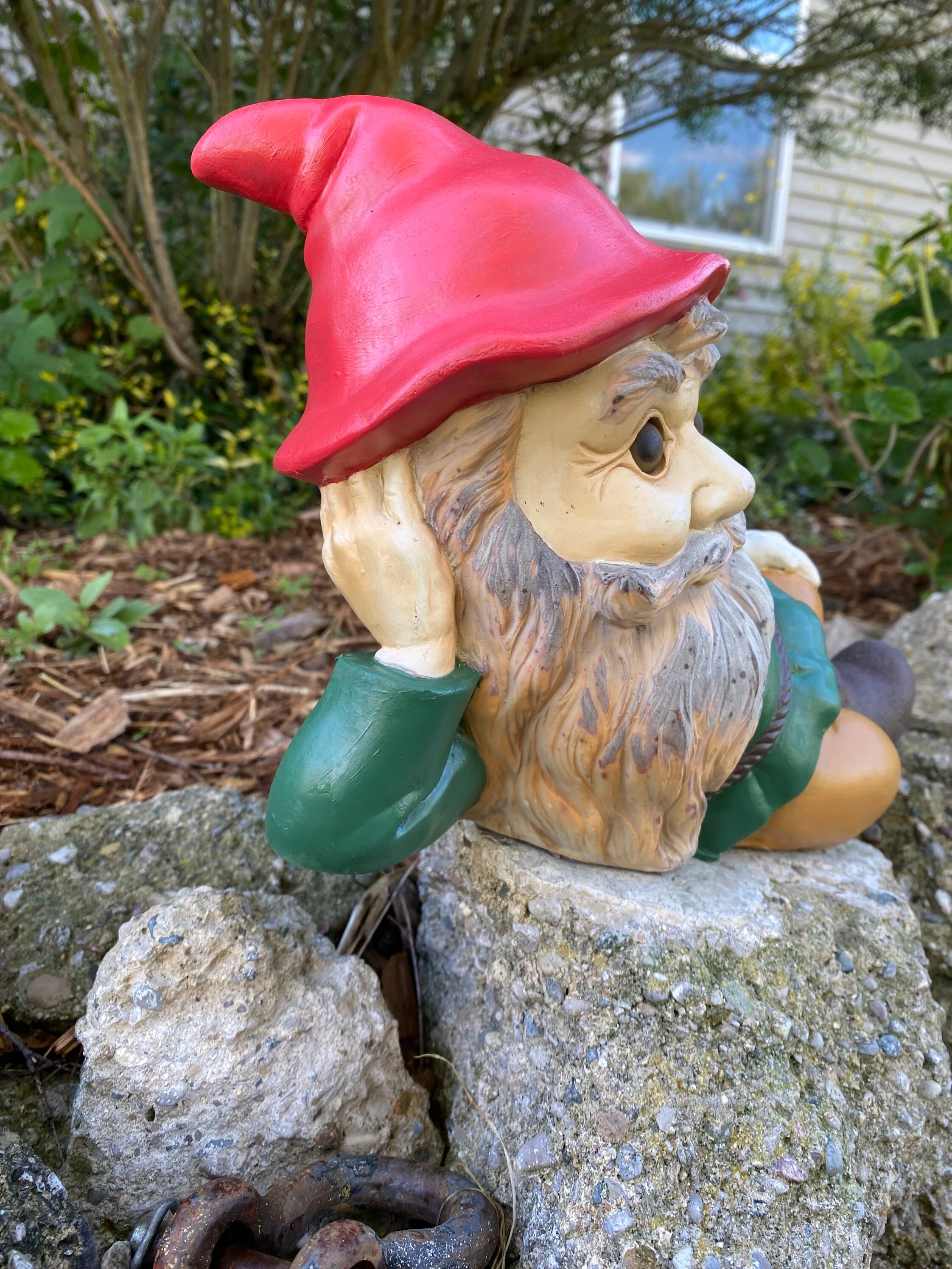 Vintage Gnome Garden Gnome Outdoor Yard Decor Art Lawn | Etsy