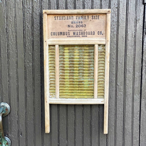 Antique Washboard, Wash Board, Vintage, Wooden, Metal, Made Rite, Farmhouse, Decor