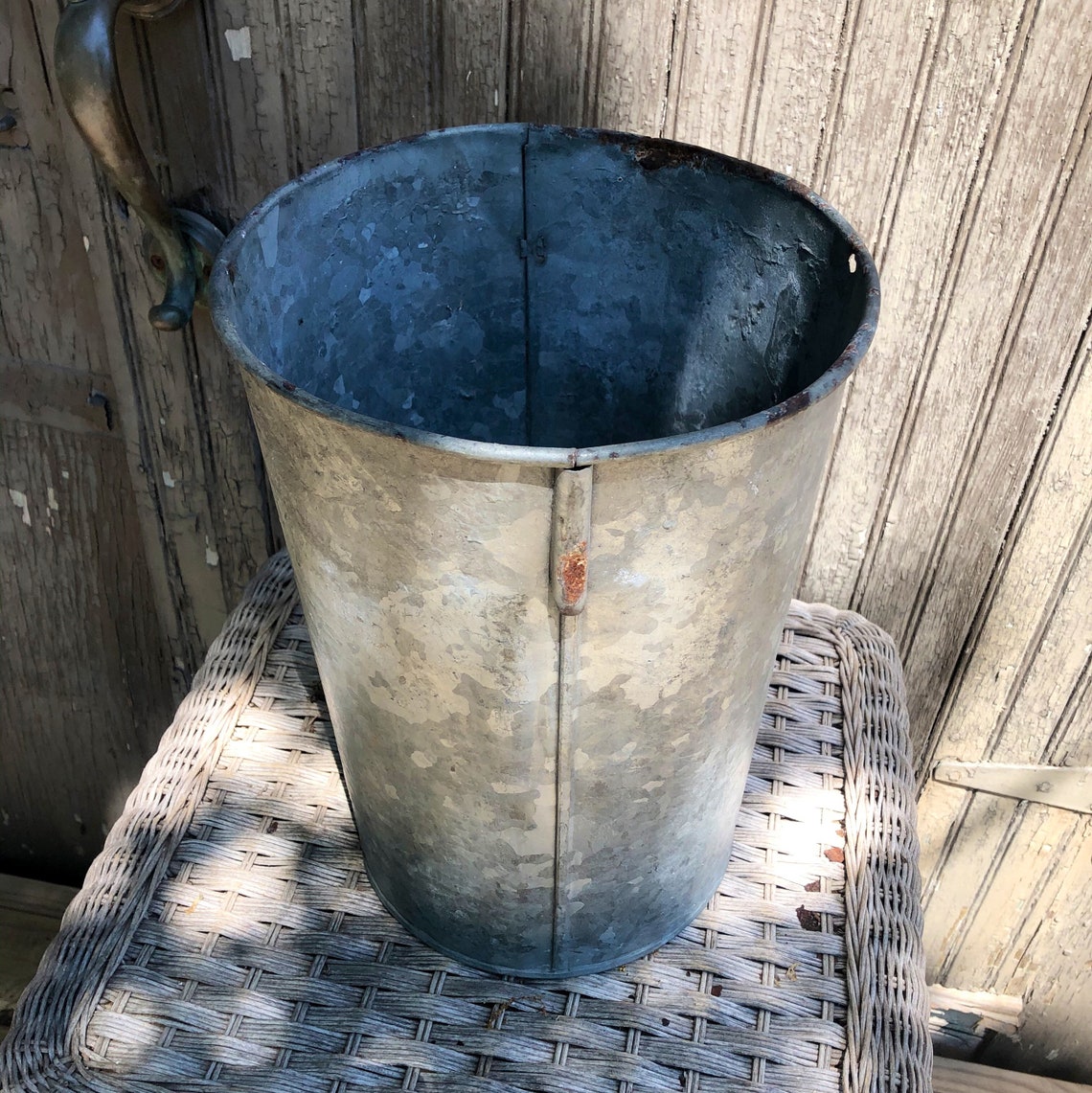 Vintage Galvanized Bucket Sap Galvanized Metal Antique Etsy