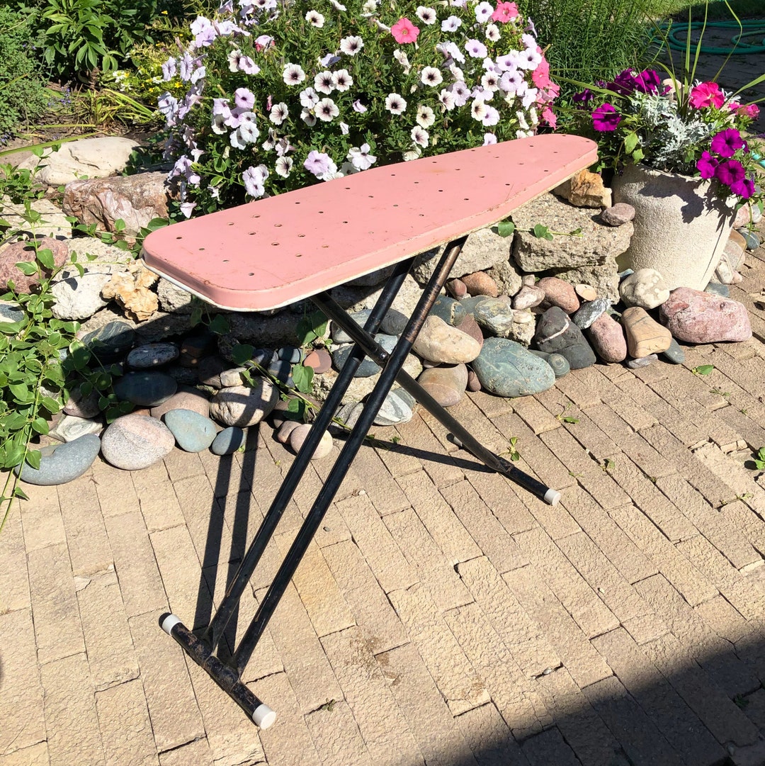 Vintage Childrens Ironing Board, Metal, Folding, Kids, Toy, Iron, Board