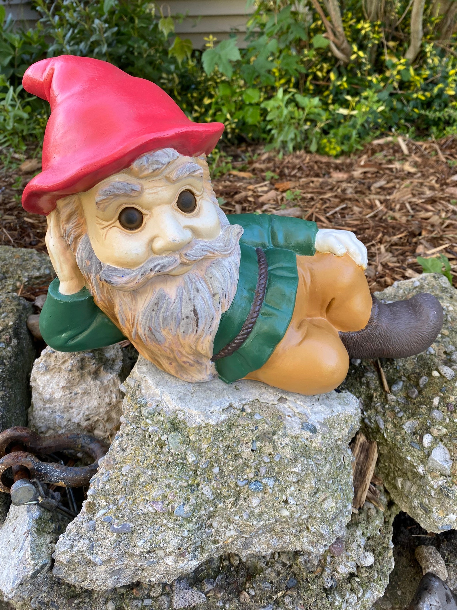 Vintage Gnome Garden Gnome Outdoor Yard Decor Art Lawn Etsy