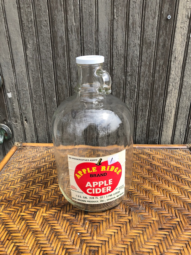 Vintage Apple Cider Jug Cider Ridge Jar One Gallon Glass Etsy