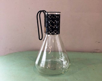 Vintage Glass Carafe, Coffee Pot, Mid Century, Pot, Decanter