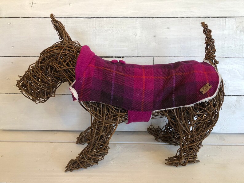 Harris tweed dog coat made to measure waterproofed and Etsy
