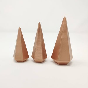 Set of 3 small, medium, large Ring Holder 3D printed geometric Cone image 10