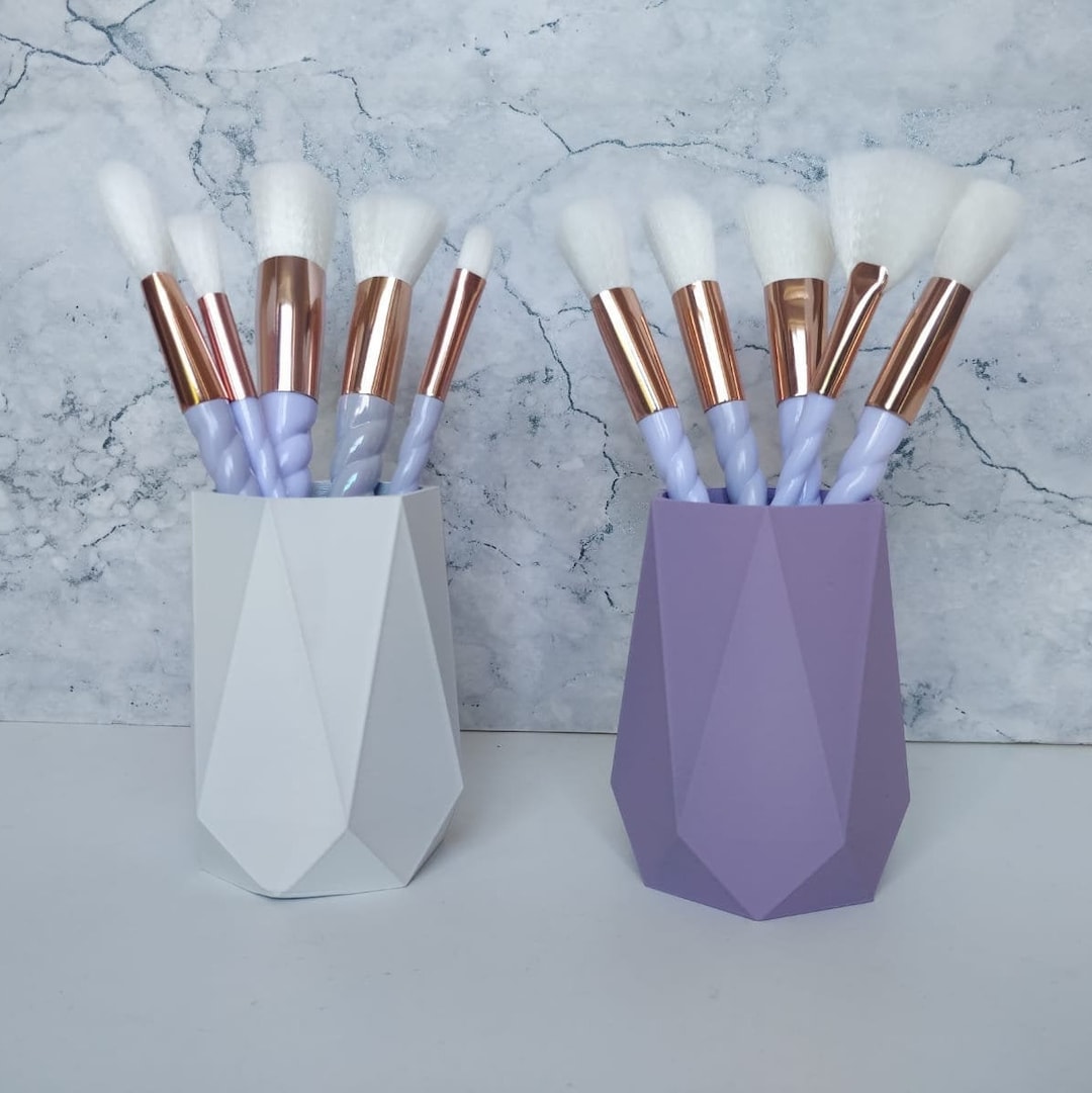 Make up Brush Pot /hexagonal Geometric Make up Brush Holder / Vanity