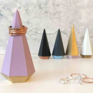 Large Ring Holder 3D printed Geometric Cone image 2