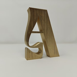 Letras independientes personalizadas onduladas, letras independientes, letras personalizadas impresas en 3D, nombres con iniciales para cumpleaños, aniversarios y bodas