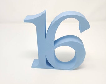 Birthday Numbers Age Table Number Sweet 16, 18, 21, 30, 50, 60 Centrepiece Free Standing Party Props 3D printed Anniversary