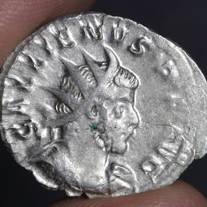 Real Ancient Roman Silver Coin with Certificate of Authenticity - 258AD Emperor Gallienus Double Denarius