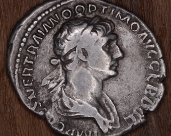 Roman Emperor Trajan Ancient Silver Coin - 1900 Years Old Denarius (98-117 AD)