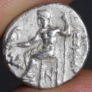 Zeus Genuine Ancient Greek Coin Alexander the Great Silver Drachma 300BC with Certificate of Authenticity | Greece History Gift
