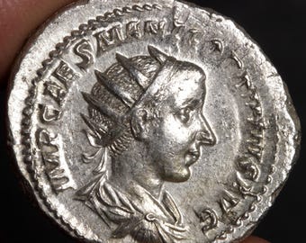 Ancient Roman Empire 3rd Century AD. Silver Denarius Coin by