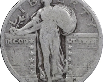 Standing Liberty Quarter 1916-1930 Classic American US Silver Coin 25 Cents