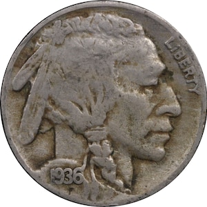 Buffalo Nickel 1913-1938 Classic American US Coin 5 Cents Indian Head