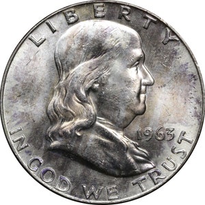 Franklin Half Dollar 1948-1963 Classic American US Silver Coin Fifty Cents Benjamin