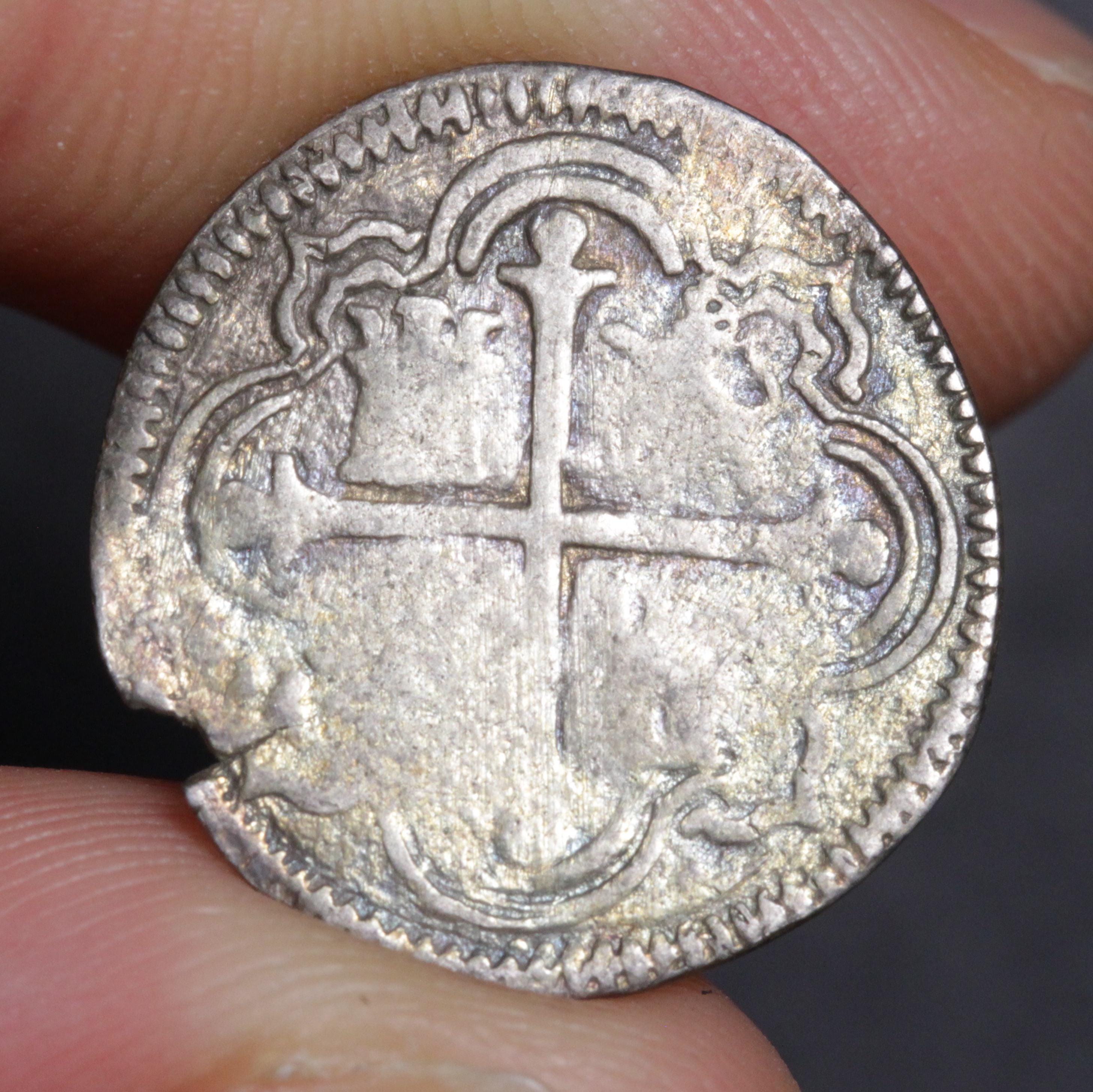 Antique Spanish Piece of Eight Silver Coin (1500-1700) with COA