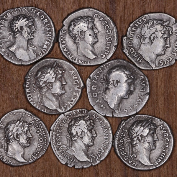 Keizer Hadrianus 1800+ jaar oude oude Romeinse rijk zilveren denarius munt | Authentieke Romeinse munten