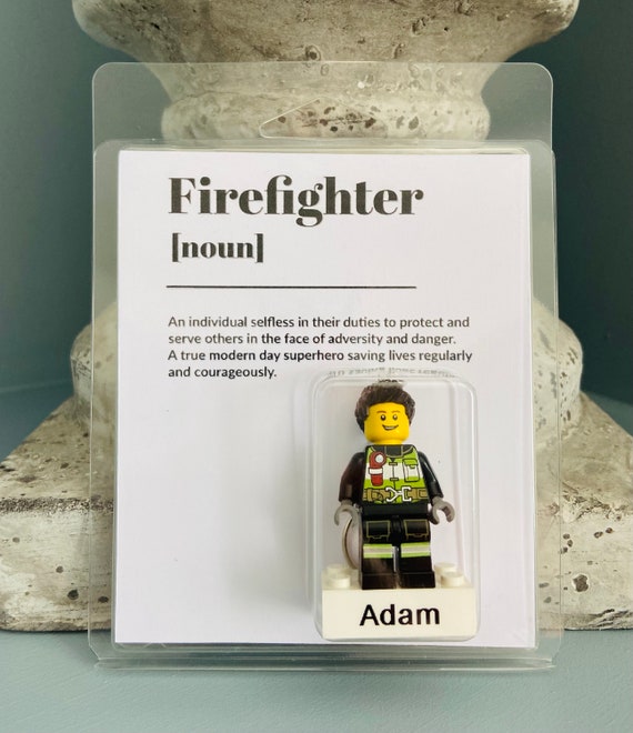 Lego fireman keyring sale