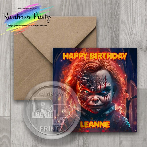 Chucky Birthday Card - Etsy