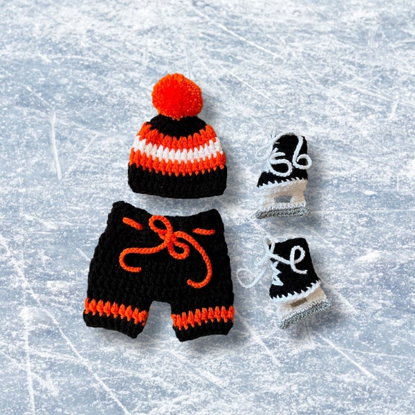 Baby Hockey Outfit, New Born Photo Prop, Philadelphia Flyers Inspired