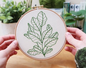 Beginners Botanical Embroidery Starter Kit - 6 Inch Hand Embroidery Kit, Modern Embroidery Kit, DIY Embroidery for Beginners - Easy