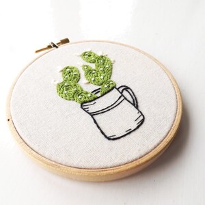 cactus mug hand embroidery hoop art image 3