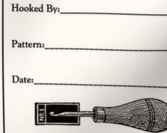 New HOOK Style Rug Labels, Be Sure to Label Your Rug! Rug Labels Pkg of 6