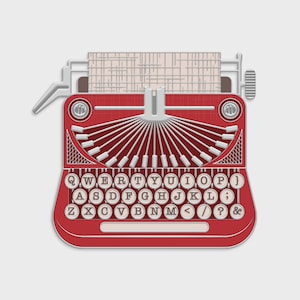 Retro Typewriter Magnet Holds Scissors, Pins and Metal Hooks